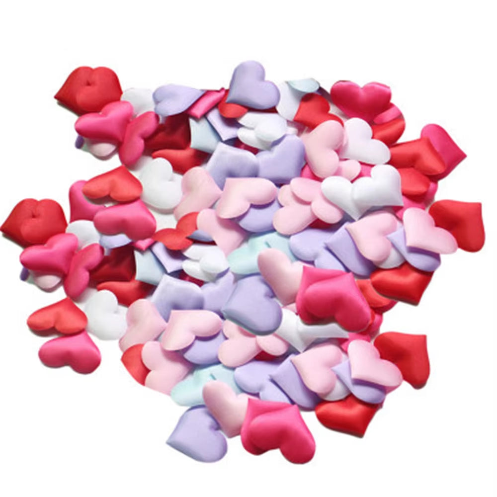 100Pcs/Lot Love Heart Shaped Sponge Petal for Valentine Decoration Handmade DIY Petals Birthday Table Bed Wedding Party Supplies