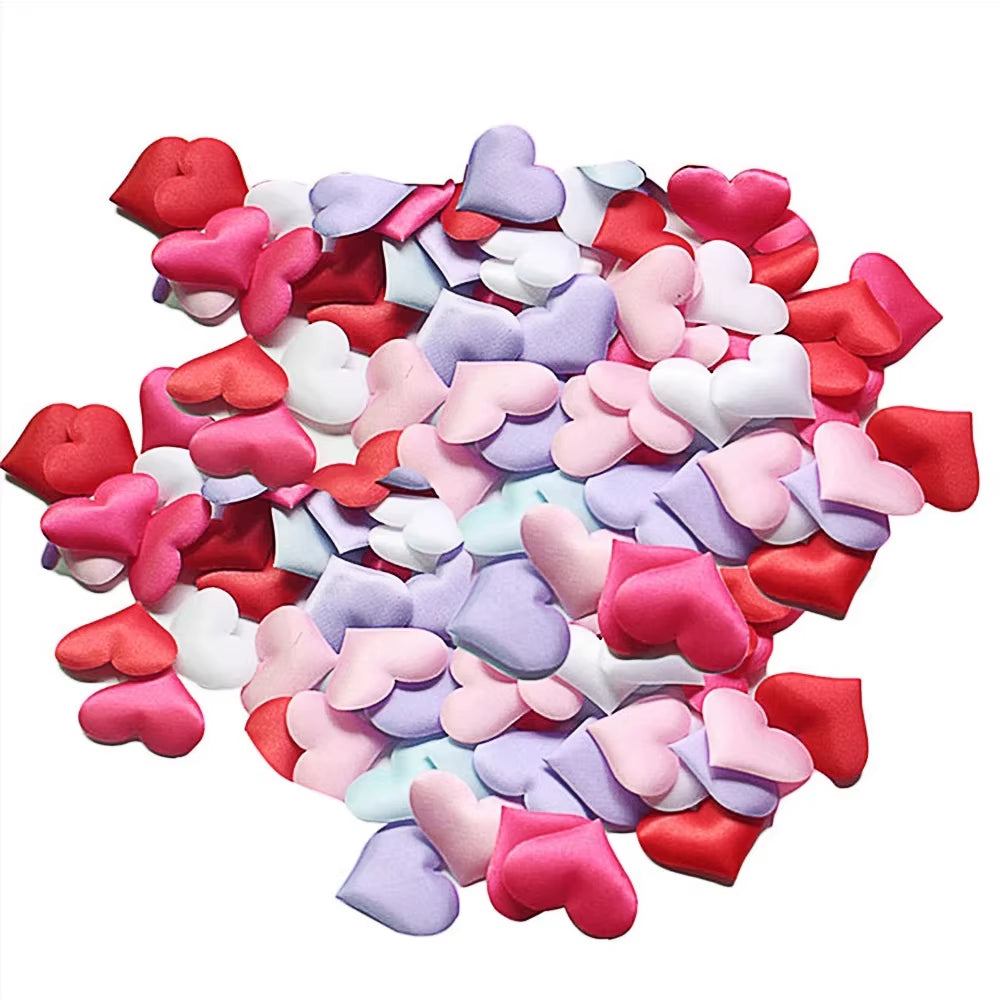 100Pcs/Lot Love Heart Shaped Sponge Petal for Valentine Decoration Handmade DIY Petals Birthday Table Bed Wedding Party Supplies