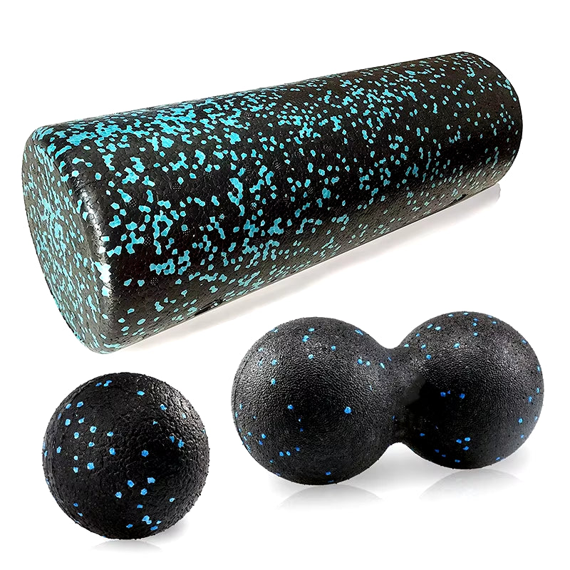 EPP Foam Roller + Massage Ball SET Fitness Mobility Ball Yoga Roller for Back/Neck/Foot Physical Therapy Pain Relief