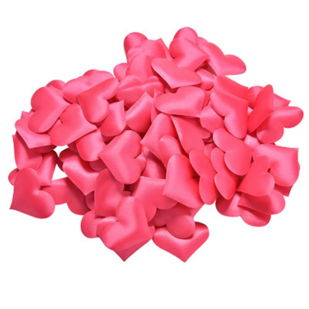 100Pcs/Lot Love Heart Shaped Sponge Petal for Valentine Decoration Handmade DIY Petals Birthday Table Bed Wedding Party Supplies