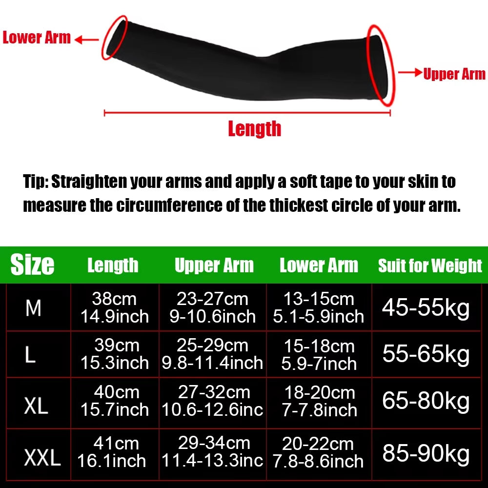 1Pcs Sports Compression Long Arm Sleeve Breathable Elbow Support Sunscreen Protection Basketball Bicycle Safety Arm Pad Unisex