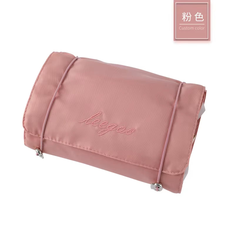 In 1 Detachable Makeup Bag Women Zipper Mesh Large Capacity Cosmetics Pouch Foldable Portable Travel Wash Storage Bag