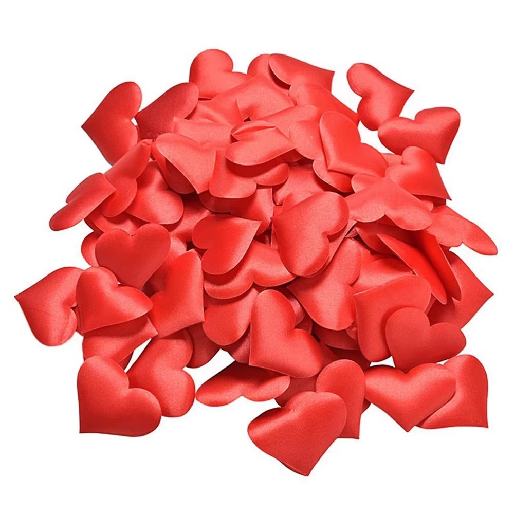 100Pcs/Lot Love Heart Shaped Sponge Petal for Valentine Decoration Handmade DIY Petals Birthday Table Bed Wedding Party Supplies