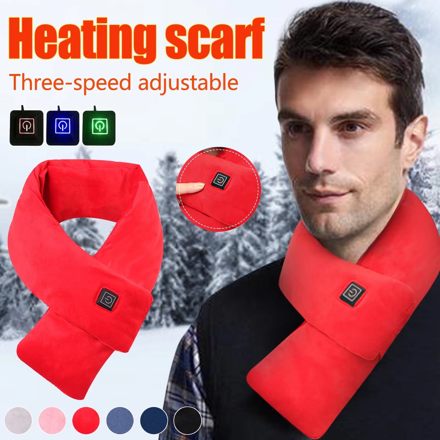 Electric Winter Warm Heating Scarf USB Heater Rechargeable Cervical Collar Soft Neck Wraps Heating Pads Bufandas Шарф Зимний