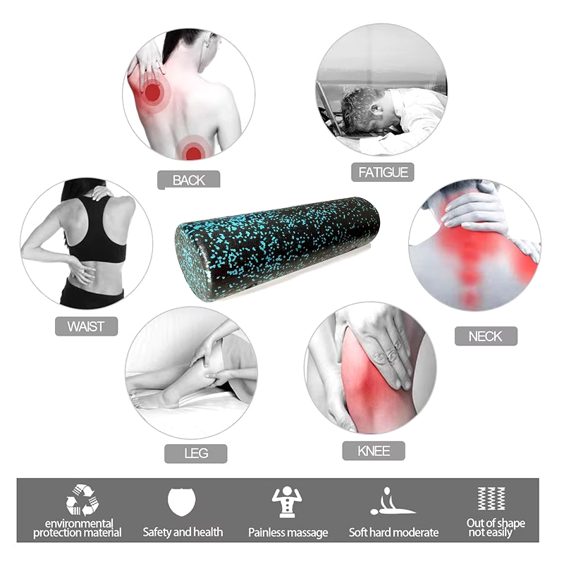 EPP Foam Roller + Massage Ball SET Fitness Mobility Ball Yoga Roller for Back/Neck/Foot Physical Therapy Pain Relief