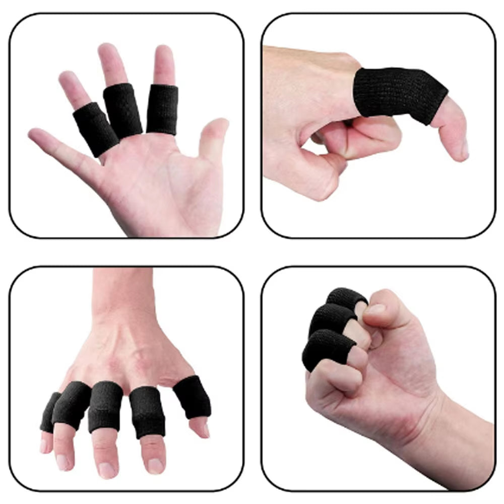 10Pcs Comfortable Finger Brace Splint Sleeve Thumb Support Protector Elastic Breathable Stabilizers for Golf